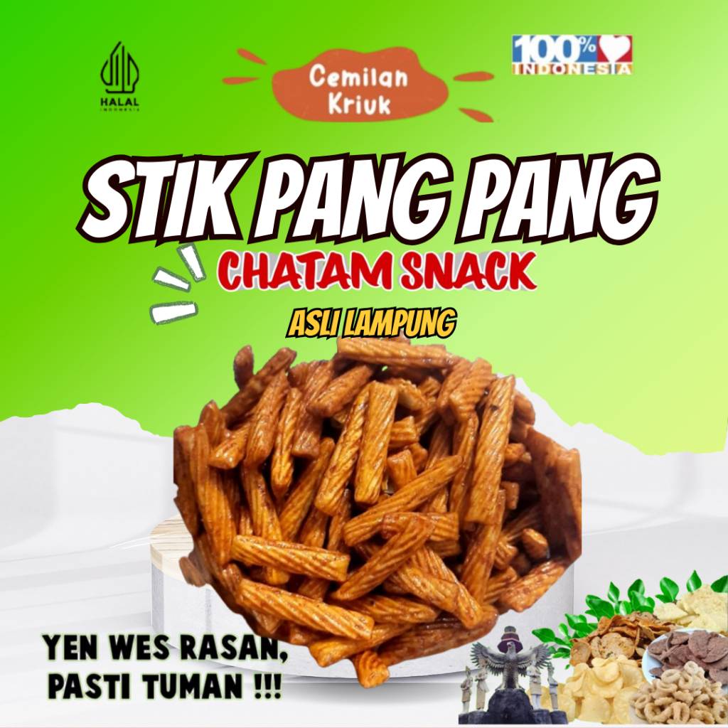 

STIK PANG PANG PEDAS MANIS GURIH ENAK KEMASAN 250 GRAM