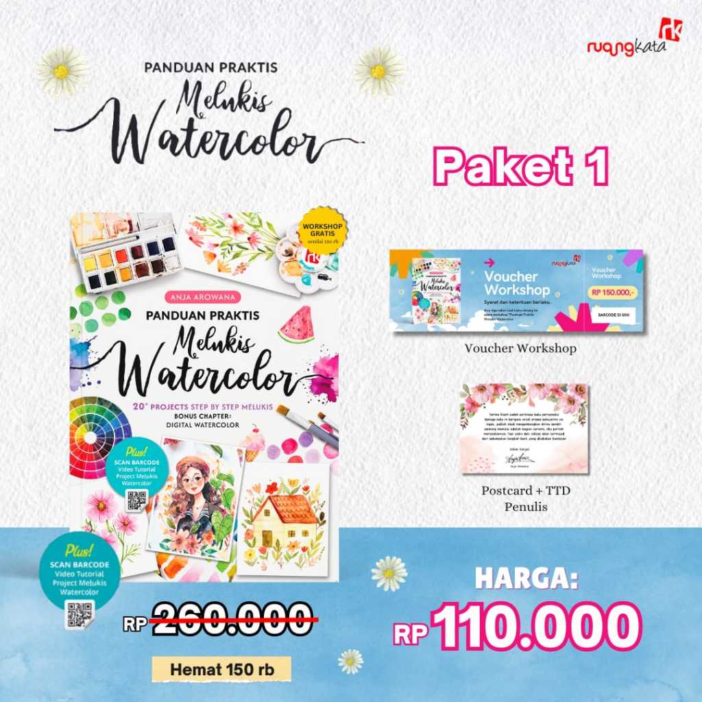 

Special Offer Buku - Panduan Praktis Melukis Watercolor - Anja Arowana - RuangKata