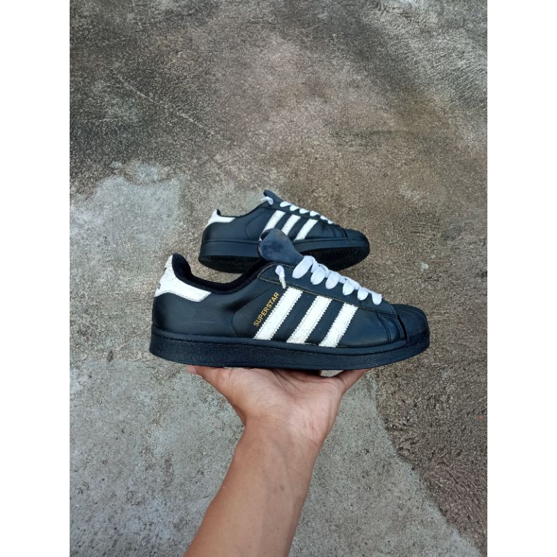 ADlDAS SUPERSTAR BLACK SECOND ORIGINAL
