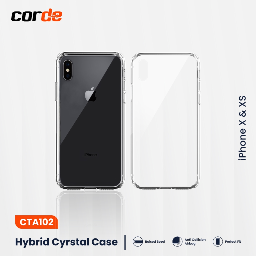 CORDE Case iPhone XS Max / XS / X / XR CORDE Hybrid Crystal Clear Case
