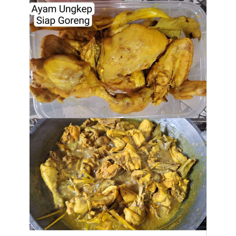 

Ayam ungkep bumbu kuning siap goreng / ayam hip / ayam goreng