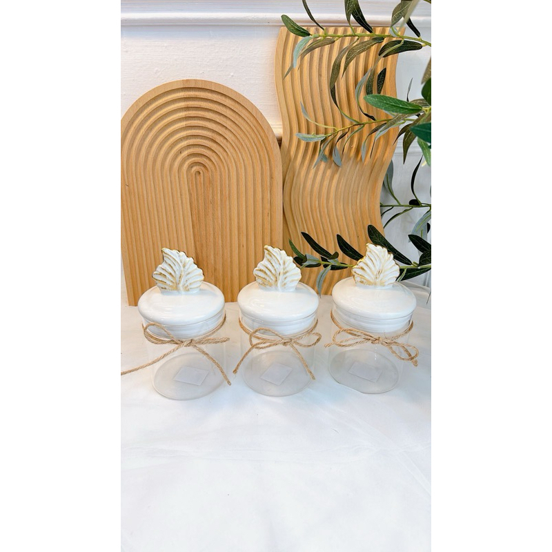 LEAF GLASS JAR / TOPLES INFORMA / TOPLES KUE