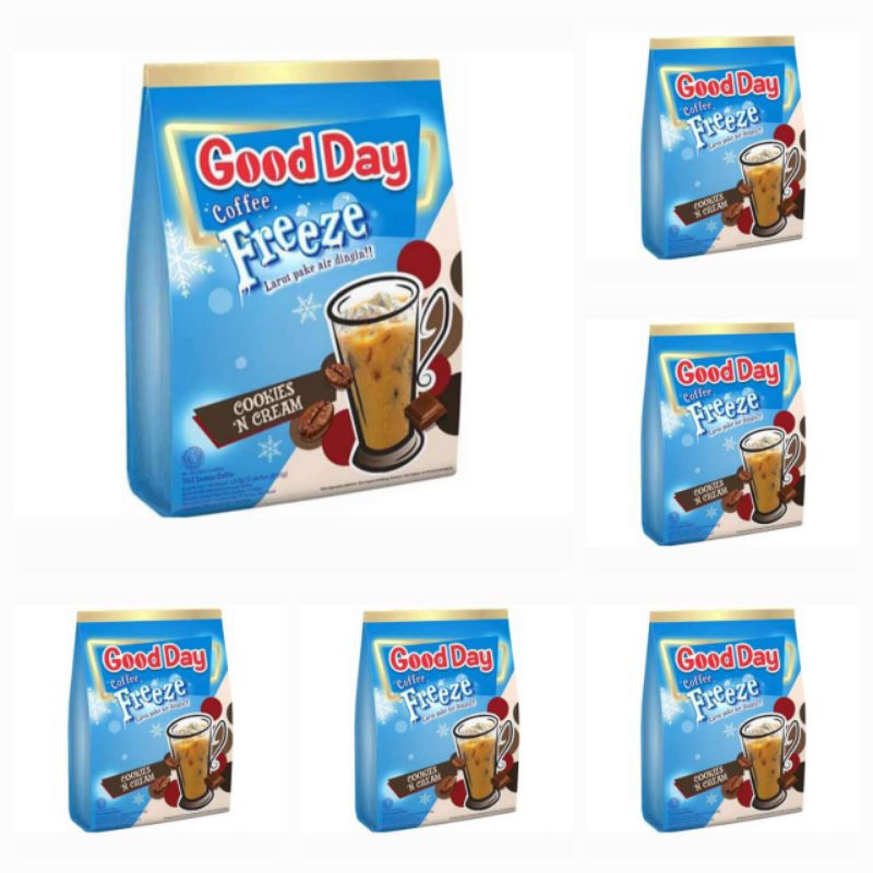 

Good Day Instan Coffee Freeze Cookies N Cream 5 Sachet @ 30 Gr