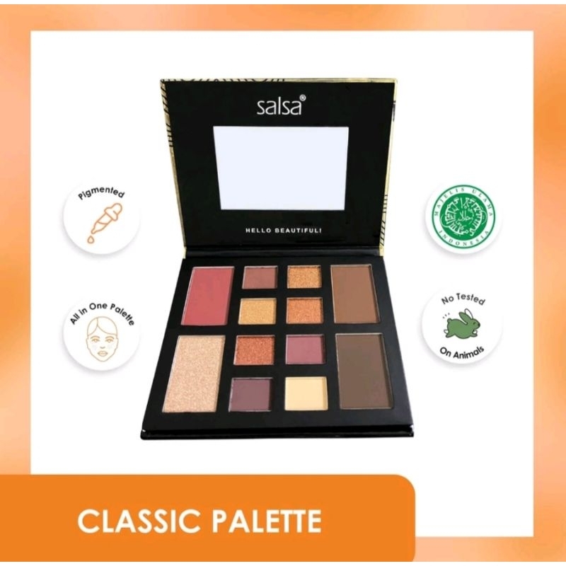 SALSA Rhapsody Face Palette - Palet Eyeshadow Blush On Contour Highlighter
