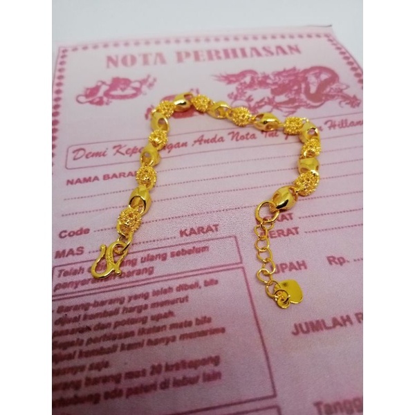 gelang tangan Hongkong sultan termewah mirip emas muda