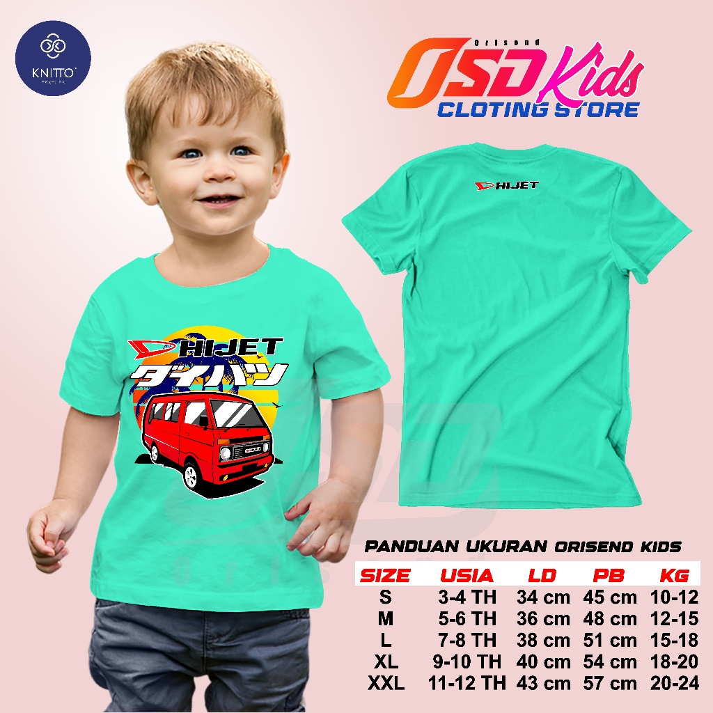 Orisend Kaos Anak Komunitas Mobil Daihatsu Hijet Terbaru