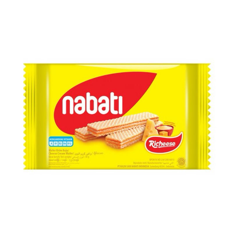 

Nabati Wafer 39gr Coklat Keju 2000 Richeese Richoco