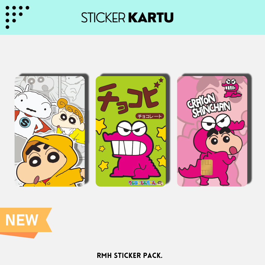 

Sticker Kartu ATM | Flazz | E-M0ney / Skin Card / Garskin Kartu || Tema Crayon Shinchan