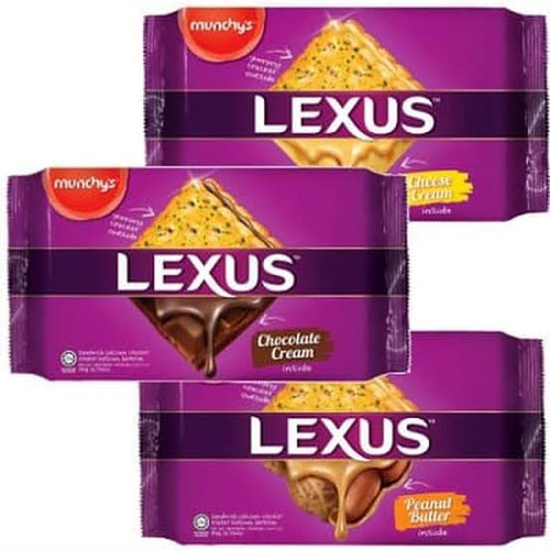 

Munchy's lexus biskuit sandwich cheese / chocolate 190 gram