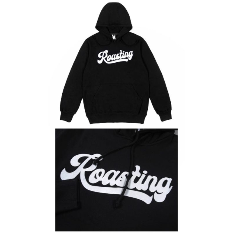 Roasting Shape Hoodie Jumper Jaket Pria Hitam XL