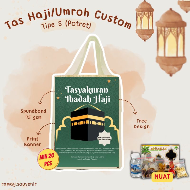 TAS HAJI/UMROH CUSTOM MURAH/TAS OLEH-OLEH HAJI UMROH/TAS TASYAKURAN HAJI UMROH/TAS HAJI UMROH TERLAR