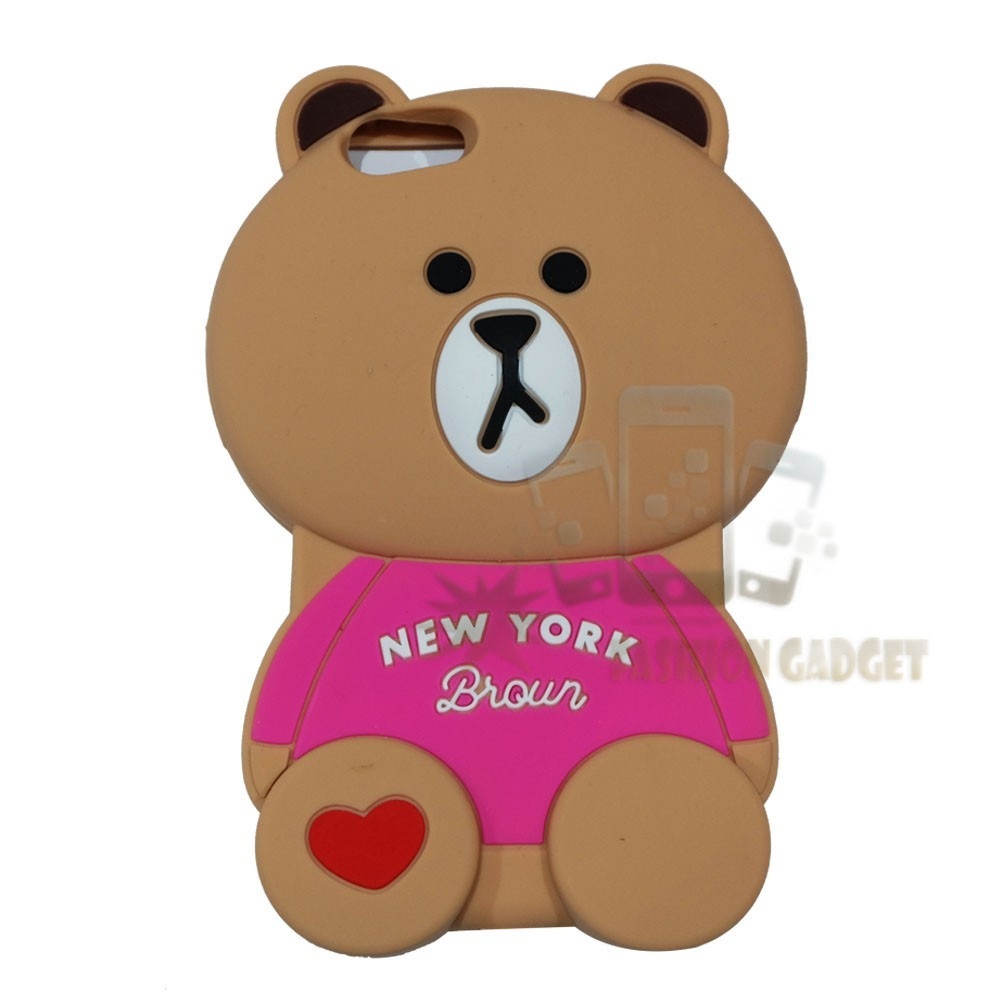 Case Silicone 3D Samsung Galaxy J5 Pro 2017 Bear Baju Pink NY Rubber 4D J530 Softcase Casing Lucu