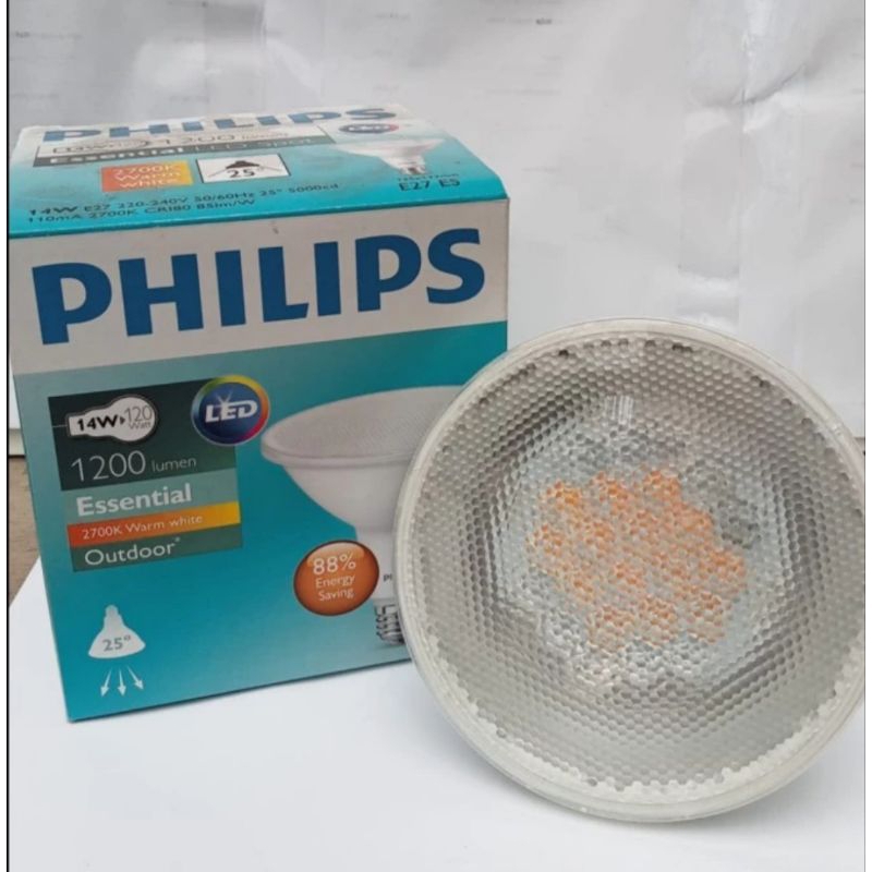 Philips Lampu Sorot PAR38 14W E27 / Lampu Tembak Spotlight 14W E27 3000K (Warm White)