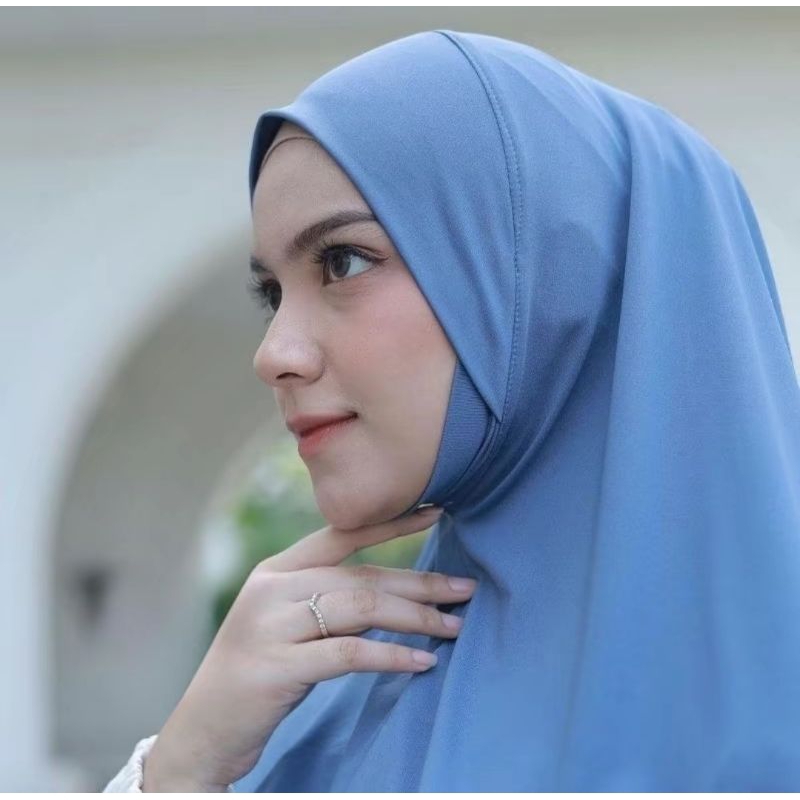 HIJAB INSTAN NIQOP MALAY MENUTUP DADA (LABEL AKRILIK ) BY ShenaHijab PREMIUM