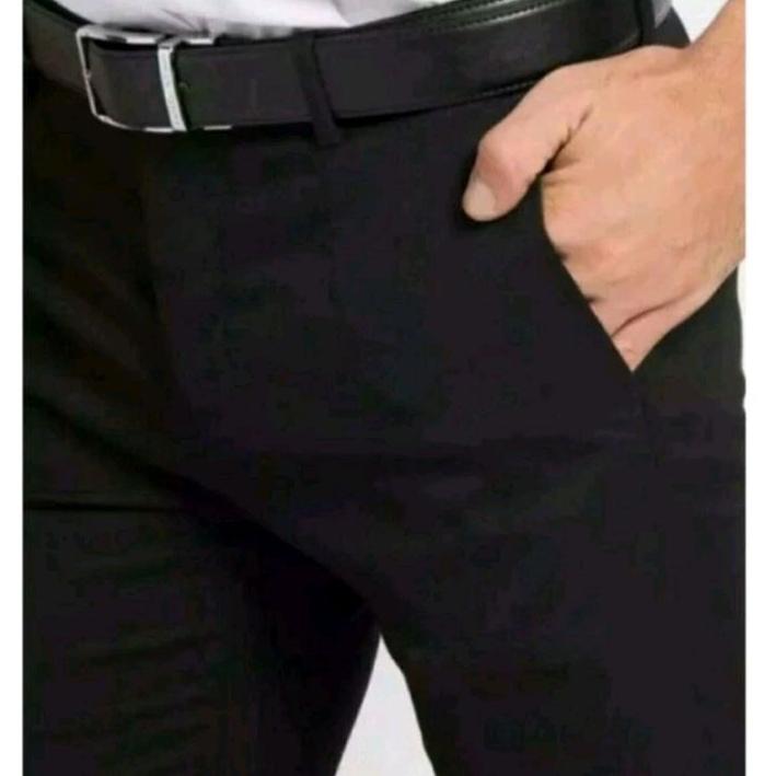 Celana Panjang Hitam Polos Formal Kerja CDL / Celana Kain Polos Hitam Formal Panjang / Celana Formal