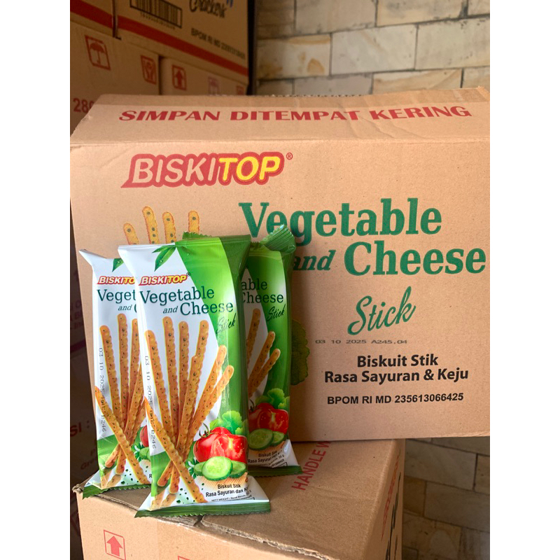 

biskitop vegetable and cheese stik 50gr 1 karton x 40 pcs