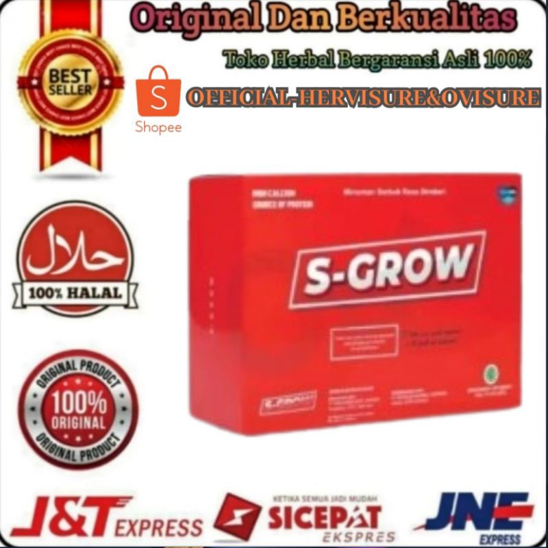 

S-GROW ASLI ORIGINAL SUSU PENINGGI BADAN ISI 10sachet /1 BOX, SUSU KALSIUM