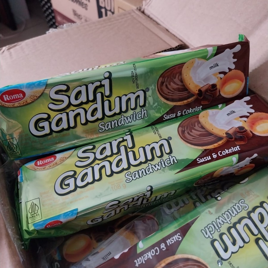 

Roma Sari Gandum Sandwich Coklat dan Susu (2 varian)