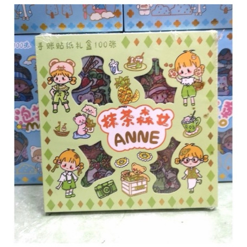 

Stiker 2D 100 Lembar Sticker Anne Kartun Korea Lucu Anti Air