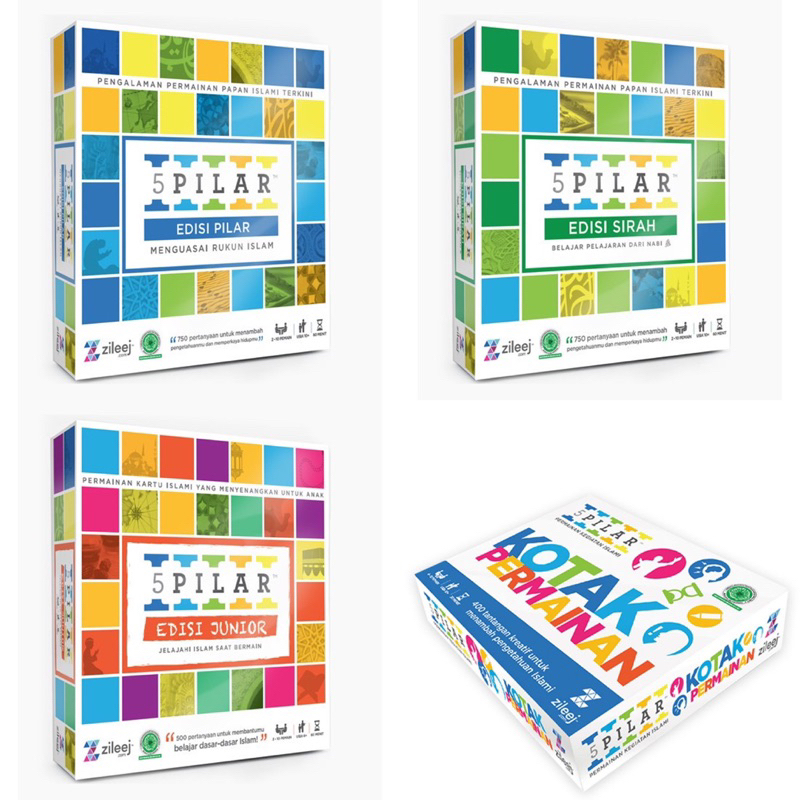 Board Game 5 Pilar Edisi Junior / Edisi Sirah / Edisi Pilar / Kotak Permainan / Permainan Kartu Isla