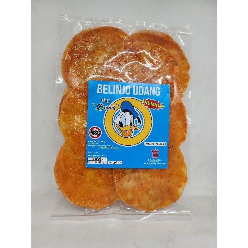 

KERIPIK KERUPUK/MELINJO/ BELINJO udang isi 18pcs cap BEBEK BHEK ENAK MURAH