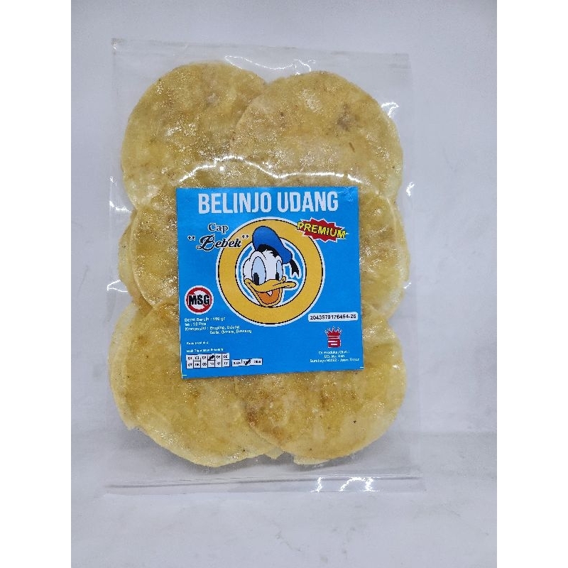 

KERIPIK KERUPUK SNACK emping melinjo(Belinjo udang) mentah TERLARIS!!! cap bebek bhek surabaya(manis) isi 18pcs