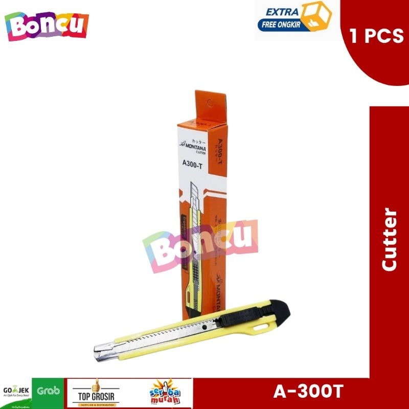 

Montana [ 1PCS ] Montana Cutter / Cutter Kecil Murah /Cutter Montana A-300T alat tulis murah [ 1 PCS ]