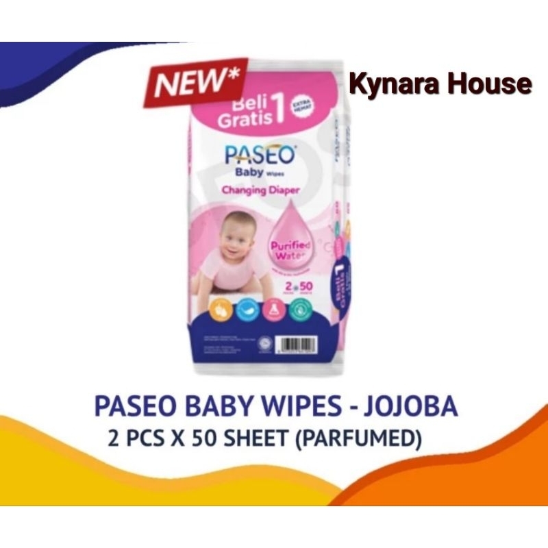 Tissue Basah Paseo Baby Wipes (2 Packs 100's)