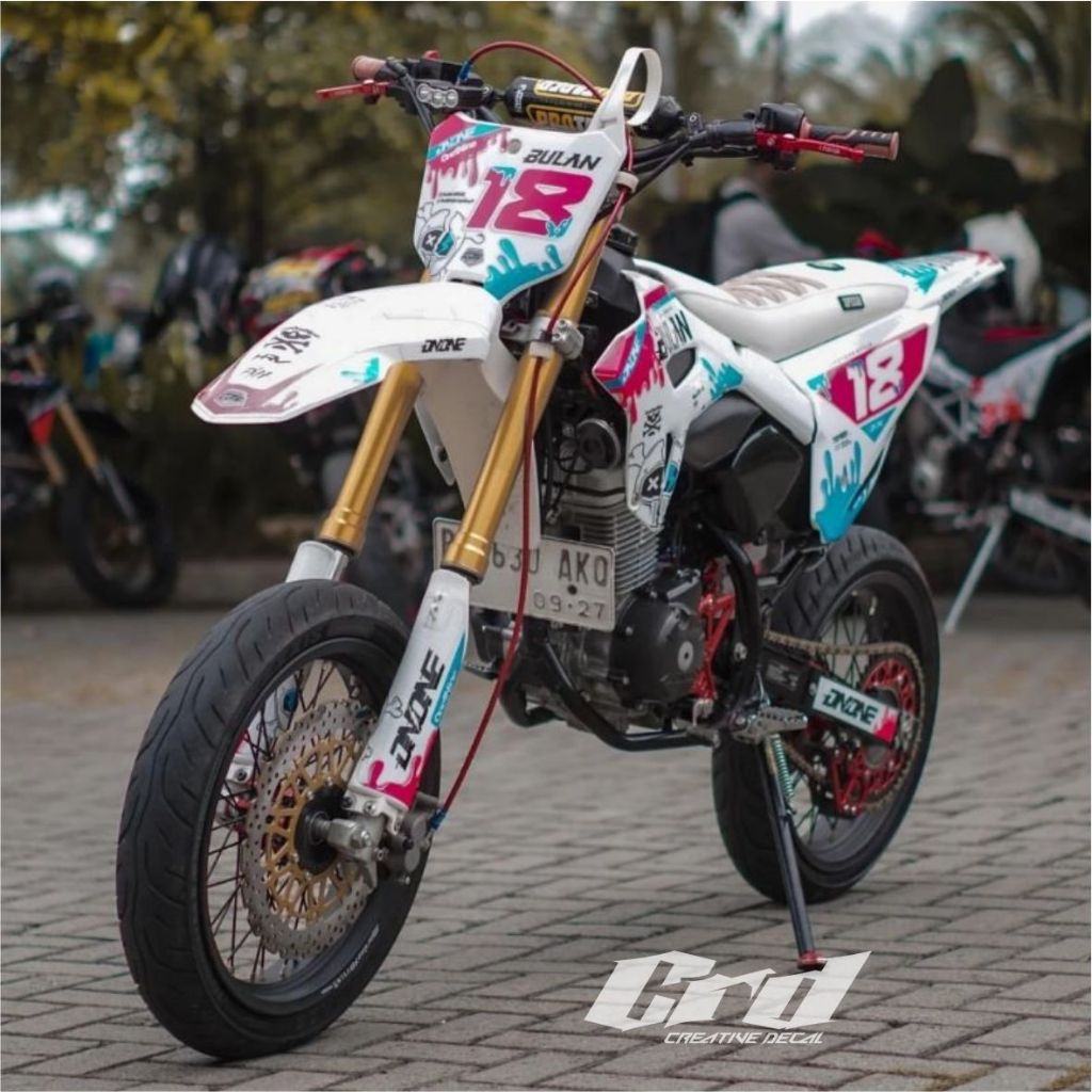 DECAL CRF 450 DECAL CRF 450 FULL BODY  WARNA PUTIH