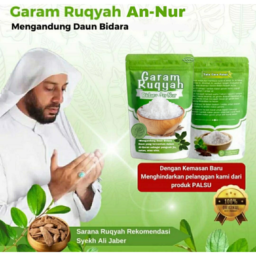 

Garam Rukyah Bidara An-nur 100%(Original) Untuk Mandi Metode Pembuka Aura Rezeki, Karir, Jodoh, Usaha dan Penangkal Sihir, Pelet atau Ilmu HItam