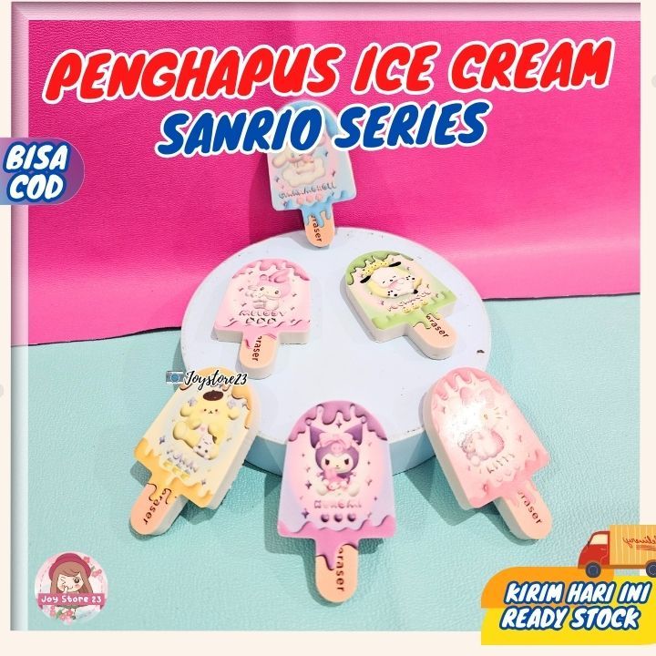 

Penghapus Ice Cream Lucu Sanrio Series/ ATK Peenghapus/ Eraser Sanrio Lucu