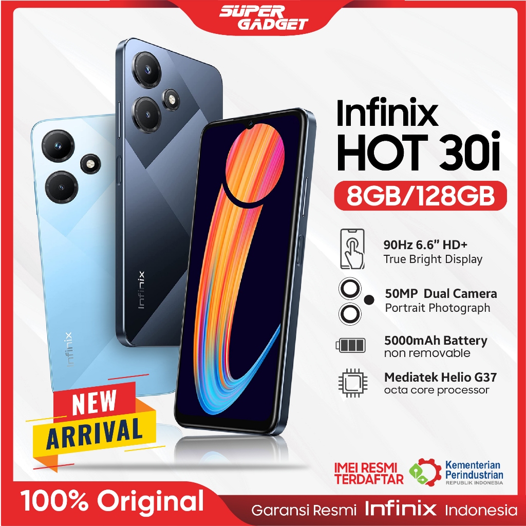 Infinix Hot 30i 8/128 GB RAM 8 ROM 128 8GB 128GB HP Smartphone Android