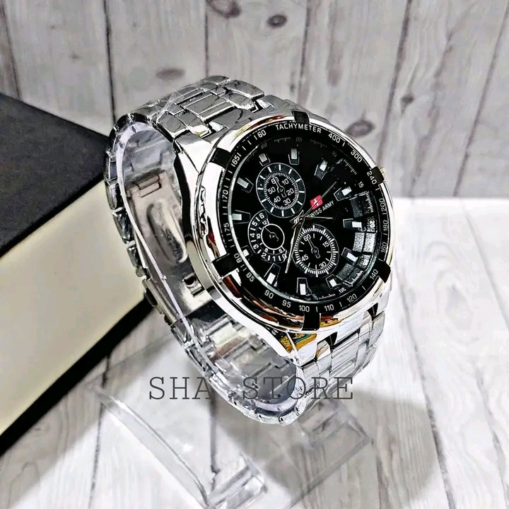 Jam Tangan Pria 100% Original FULL STAINLESS Swiss Army Chrono Aktif Sporty Tahan air Kronograf Quar