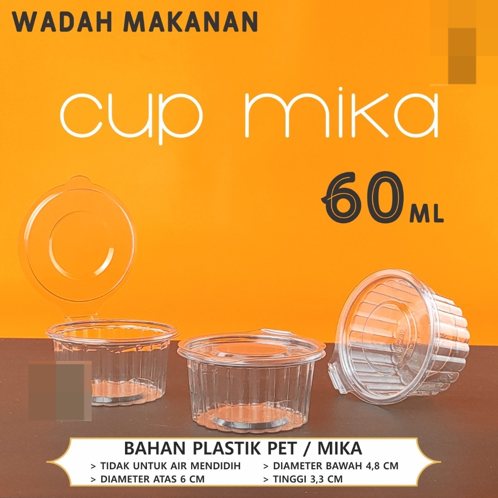 

NS MIKA PUDING 60ML ISI 50PCS DIA 6CM/T 3.3CM, U/JELLY/PUDING DLL