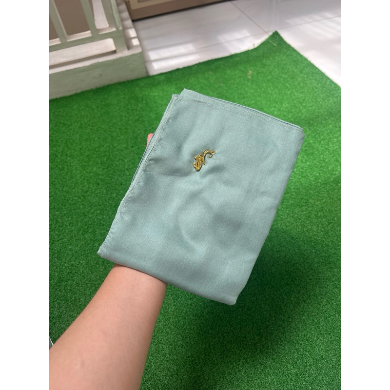 Hijab MY LADY Mint Jahit Tepi Original