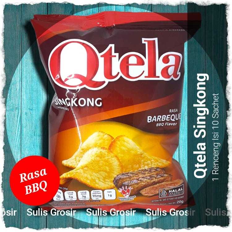 

Qtela Singkong Rasa BBQ 20gr Serenceng Isi 10 Sachets