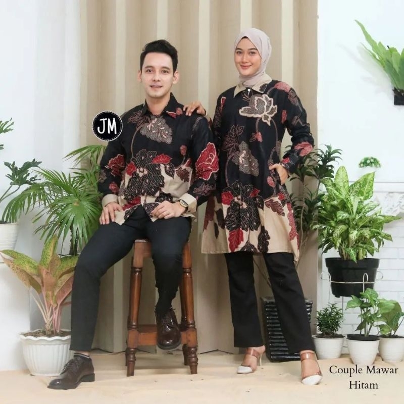 Baju Batik Couple Modern Atasan Baju Batik Pria Wanita Kantor