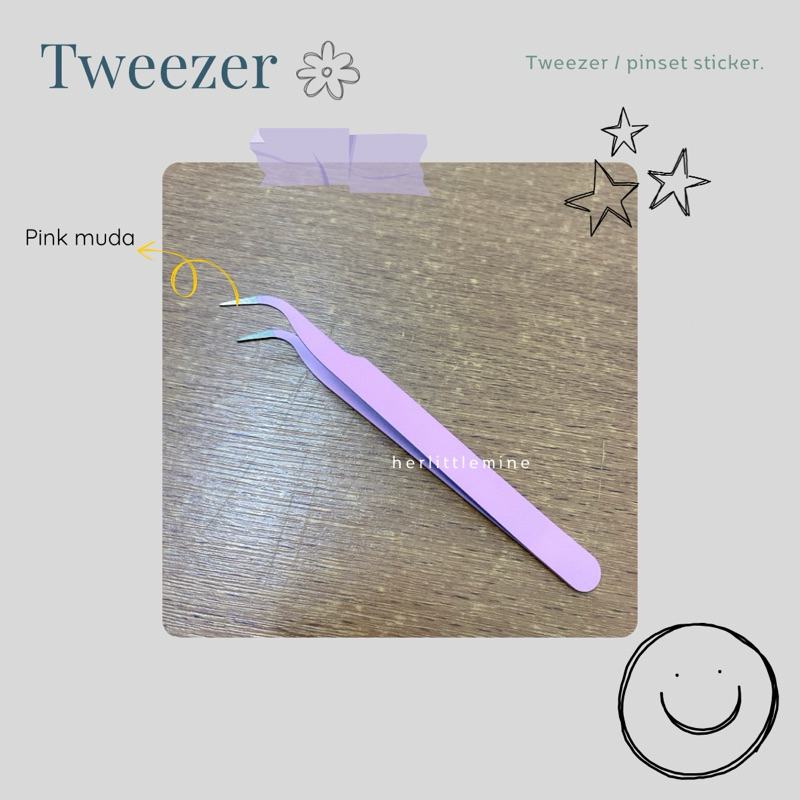 

[HERLITTLEMINE] Tweezer / Pinset for Sticker, for Journaling. For DIY Stickers Keychain.