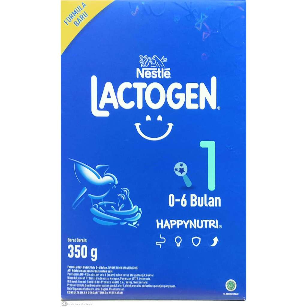 Lactogen 1 happy nutri 350 gr/sufor bayi 0-6 bulan/sufor lactogen 0-6 bulan/lactogen 1 350 gr/susu l