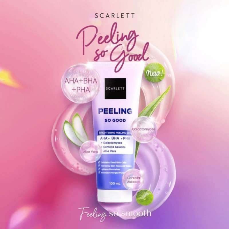 ￼Scarlett Whitening Peeling Gel Peeling So Good Eksfoliasi Wajah untuk Mengangkat Sel Kulit Mati Men