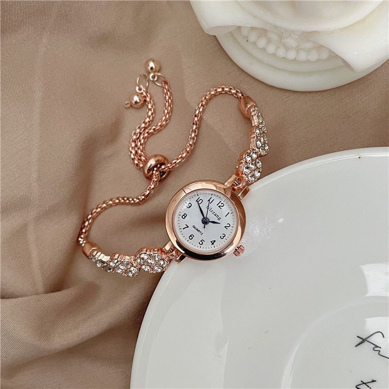 Barbee Jam Tangan Wanita Gelang Rantai Serut Ulzzang Angka Jam Tangan Serut Korea
