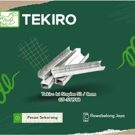 

Isi Staples Tekiro 53 / 8mm GT-ST1988 (5000pcs)