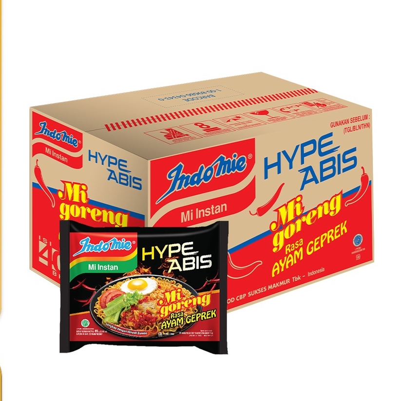 

Indomie Mie Instan Hype Abis Mie Goreng Rasa Ayam Geprek 1 Dus isi 40 pcs