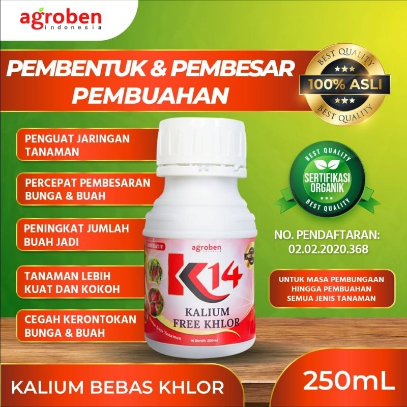 Promo Paket Lengkap G14 + K14 250ml | Penumbuh dan Pembesar Buah/Umbi - Agroben Indonesia
