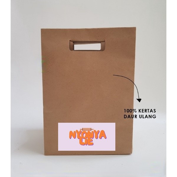 

PBT01 Paper Bag Tenteng Eco Kraft Coklat Polos 30cm x 23cm x 14cm