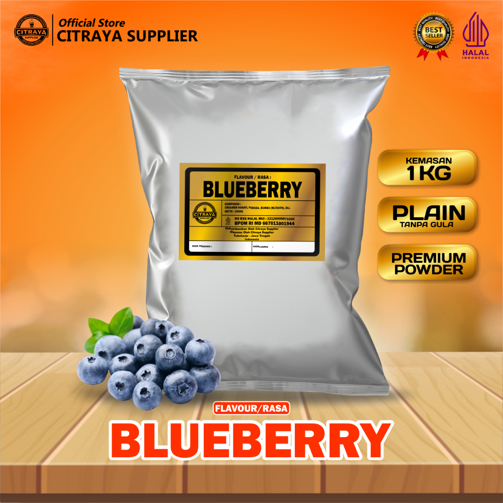 

BUBUK MINUMAN BLUEBERRY VARIAN RASA BLUEBERRY POWDER DRINK BLUEBERRY BUBUK MINUMAN BLUEBERRY