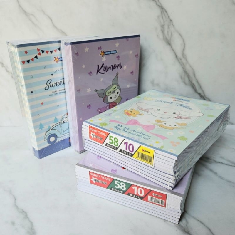 

buku tulis newstar 58 lembar 10 buku uk kwarto A5 kuromi sanrio melody