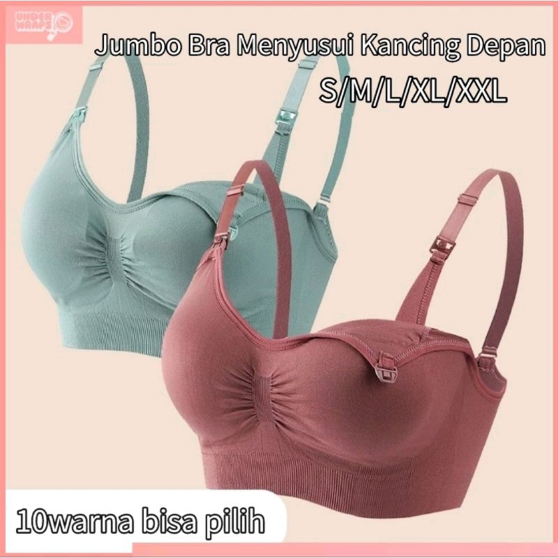 Bra BH Menyusui Jumbo Kancing Depan Tanpa Kawat Bra Hamil BH Hamil