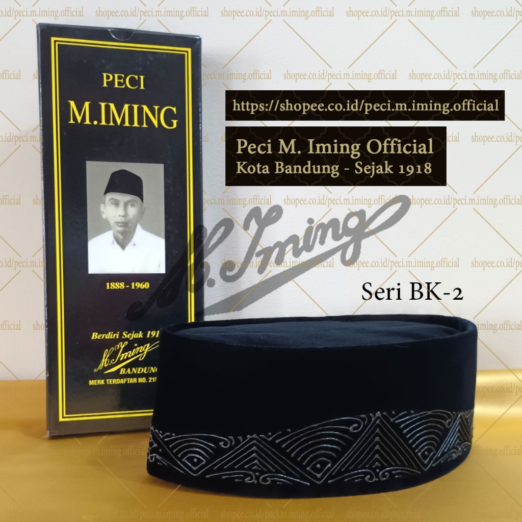 Peci M. Iming Original - Peci Motif Kaligrafi Seri BK-2