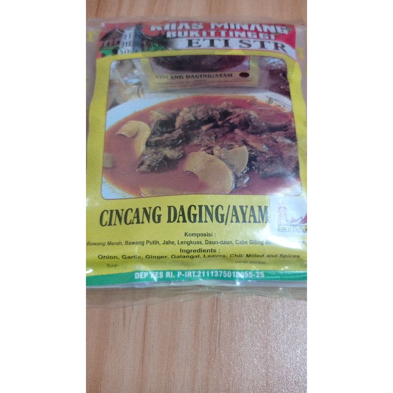 

bumbu cincang daging atau ayam ety str bumbu khas masakan minang bumbu siap saji halal